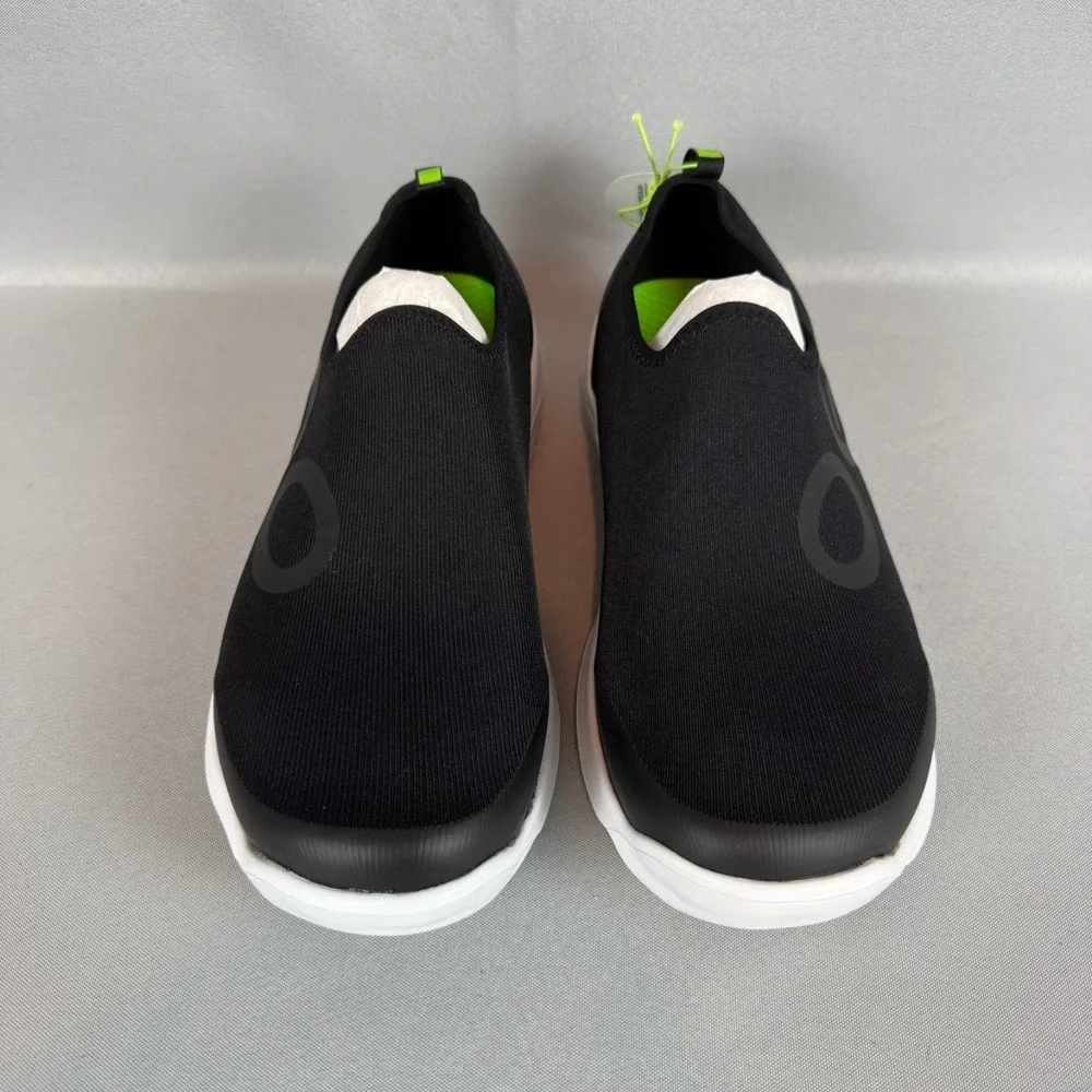 Oofos OOmg Sport Recovery Sneakers Mens 16 Black White Slip-On Light New NIB